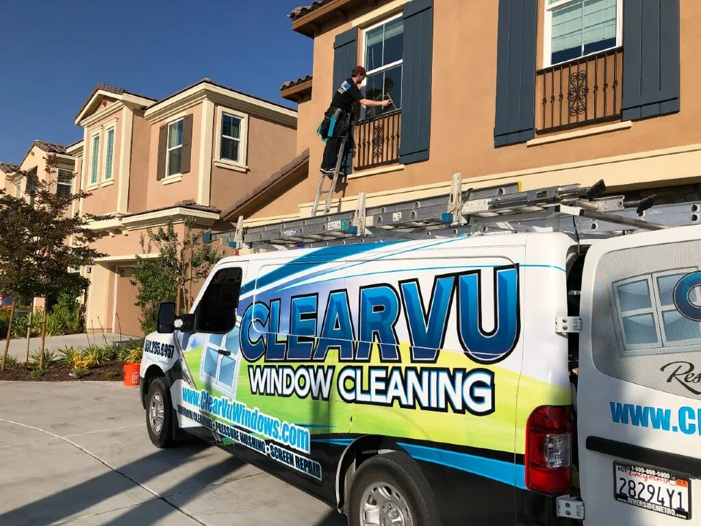 Professional window cleaning results on a Fallbrook CA property