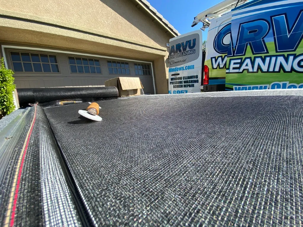 Completed window screen frame ready for install